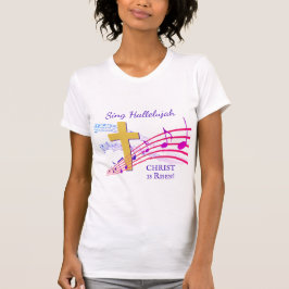 Christelijke HALLELUJAH CHRIST IS RISEN Easter T-shirt