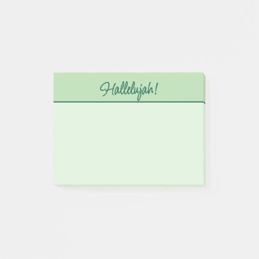 Christelijke Hallelujah Sticky Notitieblok Groen Post-it® Notes (Voorkant)