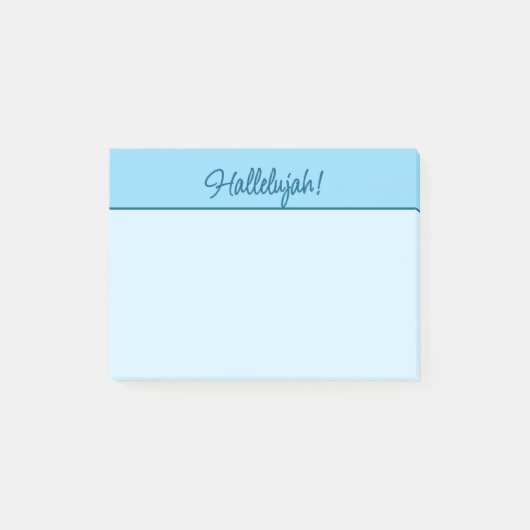 Christelijke Hallelujah Sticky Notitieblok in Blau Post-it® Notes (Voorkant)