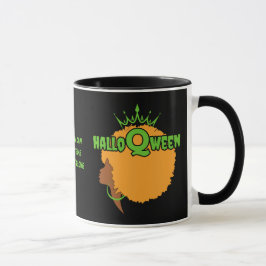 Christelijke HALLOQWEEN Afro Queen Halloween Mok