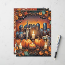 Christelijke Halloween Armor of God Scrapbook Pape