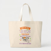 Christelijke Halloween FOCUS OP JESUS Hocus Pocus Grote Tote Bag (Voorkant)