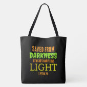 Christelijke Halloween gered van de duisternis Tote Bag (Achterkant)