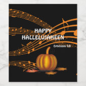 Christelijke Halloween HALLELUJAHEEN | Pompoen Wijn Etiket (Enkel label)