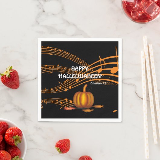Christelijke Halloween HALLELUJAHEEN | Pompoenpapi Servet (Insitu)