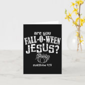 Christelijke Halloween Herfst-o-ween Jesus Kaart (Gele Bloem)