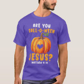 Christelijke Halloween Jesus Christ Trick or treat T-shirt (Voorkant)