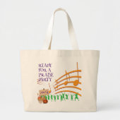 Christelijke Halloween PRAISE PARTY Monogram Grote Tote Bag (Voorkant)