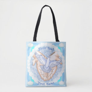 Christelijke Handen Duif Boodschappentas Tote Bag
