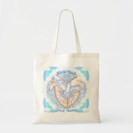 Christelijke Handen Duif Tote Bag (Voorkant)