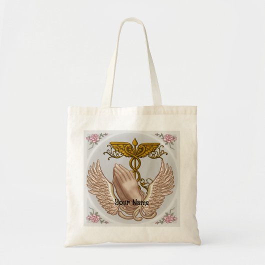 Christelijke Handen Verpleegkundige Canvas tas (Voorkant)