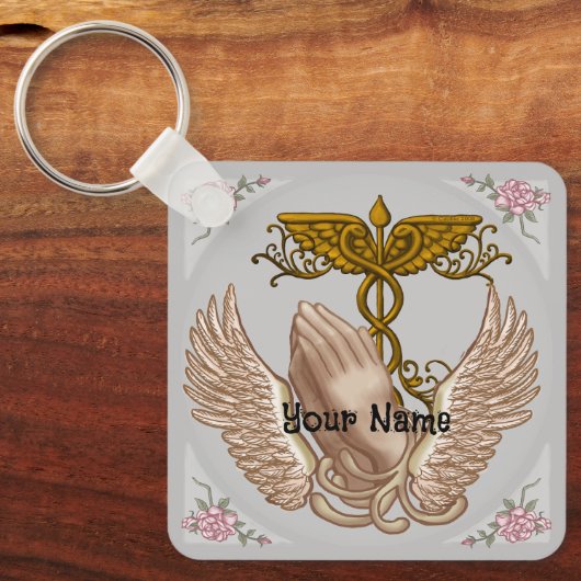 Christelijke Handen Verpleegkundige sleutelhanger (Voorkant)