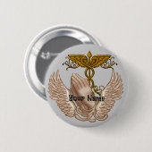 Christelijke Handen Verpleegster Ronde Button 5,7 Cm (Voorkant /achterkant)