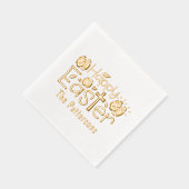 Christelijke Happy Easter Religious Persoonlijke n Folie Servetten (Rechts)