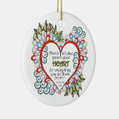 Christelijke hartenproverblade keramisch ornament (Rechts)