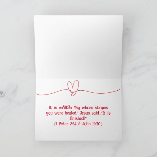 Christelijke Healing Card Kaart (Binnen)