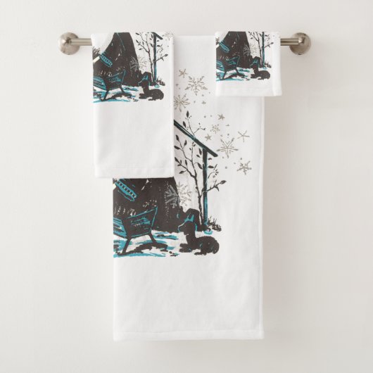 Christelijke Heilige Baby Jezus kerstfeest Bad Handdoek (Insitu)