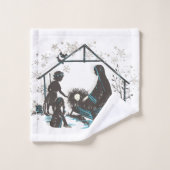 Christelijke Heilige Baby Jezus kerstfeest Bad Handdoek (Wasdoekje)
