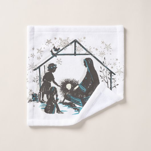 Christelijke Heilige Baby Jezus kerstfeest Bad Handdoek (Wasdoekje)