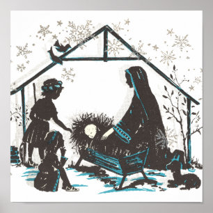 Christelijke Heilige Baby Jezus kerstfeest Poster