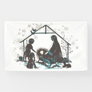 Christelijke Heilige Baby Jezus kerstfeest Spandoek