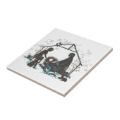 Christelijke Heilige Baby Jezus kerstfeest Tegeltje (Zijkant)