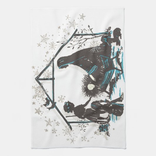 Christelijke Heilige Baby Jezus kerstfeest Theedoek (Verticaal)