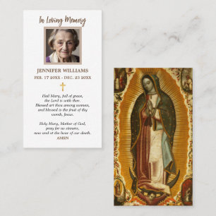 Christelijke Heilige Gebedskaarten Onze Lieve Vrou Visitekaartje