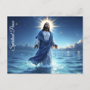 Christelijke heldere kunst Jesus Christ Faith Hope Briefkaart