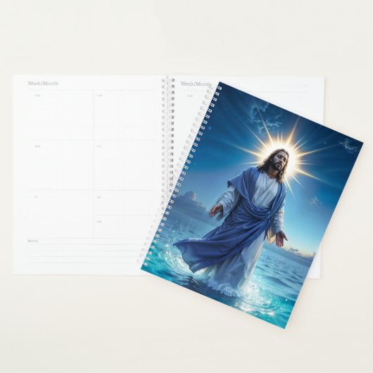 Christelijke heldere kunst Jesus Christ Faith Hope Planner (Display)