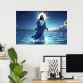 Christelijke heldere kunst Jesus Christ Faith Hope Poster (Thuiskantoor)