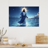 Christelijke heldere kunst Jesus Christ Faith Hope Poster (Keuken)