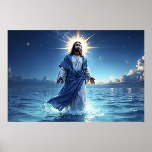 Christelijke heldere kunst Jesus Christ Faith Hope Poster (Voorkant)