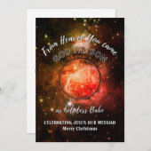 Christelijke HELPEN BABE-kerst Feestdagenkaart (Voorkant / Achterkant)