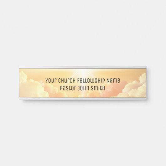 Christelijke Hemelse Wolk Kerk Deurbordje (Voorkant)