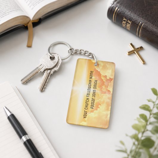 Christelijke Hemelse Wolk Kerk Zakelijk Sleutelhanger