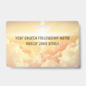 Christelijke hemelse wolkenkerk badge (Voorzijde)