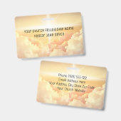 Christelijke hemelse wolkenkerk badge (Front & Back)