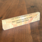 Christelijke hemelse wolkenkerk naambordje (Zijkant)