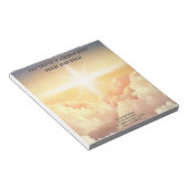 Christelijke hemelse wolkenkerkzaken notitieblok (Schuin)