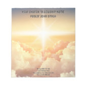 Christelijke hemelse wolkenkerkzaken notitieblok (Voorkant)