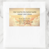 Christelijke hemelse wolkenkerkzaken rechthoekige sticker (Tas)