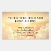 Christelijke hemelse wolkenkerkzaken rechthoekige sticker (Voorkant)