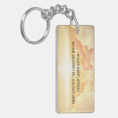 Christelijke hemelse wolkenkerkzaken sleutelhanger (Voorkant Links)