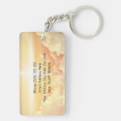 Christelijke hemelse wolkenkerkzaken sleutelhanger (achterkant)