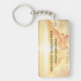 Christelijke hemelse wolkenkerkzaken sleutelhanger