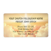 Christelijke Hemelse Wollen Wolken Kerk Zakelijk Etiket (Voorkant)