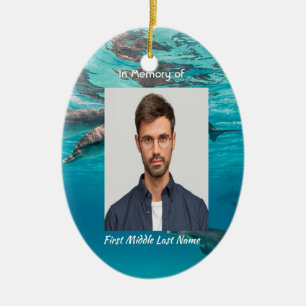 Christelijke Herdenking Dolfijnen Onderwater Oceaa Keramisch Ornament