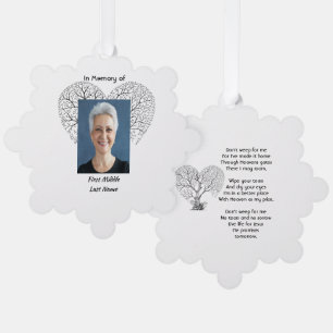 Christelijke Herdenkingsboom van het Leven Hart Li Ornament Kaart