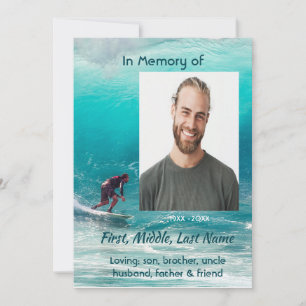 Christelijke herdenkingsdienst Wave Surfer Water Kaart